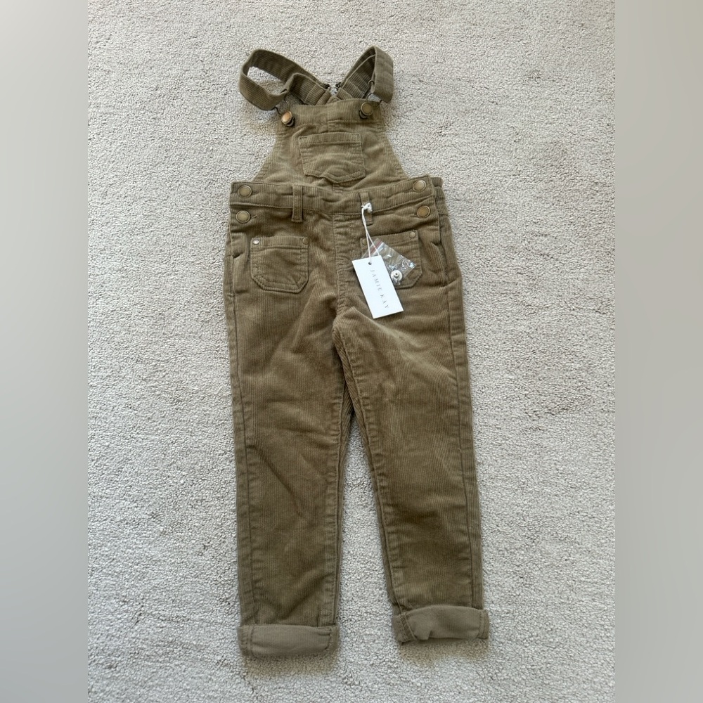 Jamie Kay Beige Corduroy Overalls